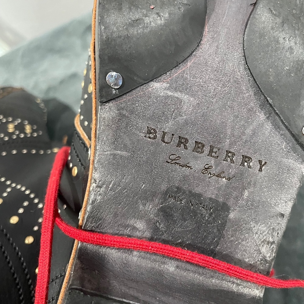 Burberry Black and Red Men's Clog Shoes - Picture 5 of 14